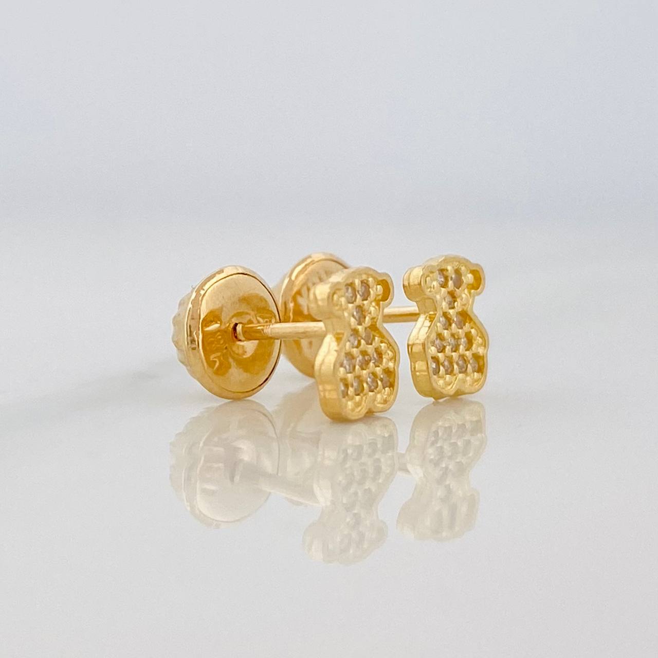 Stud Earrings Bear Ts 0.8g / in / 5.7mm Yellow Gold 18K