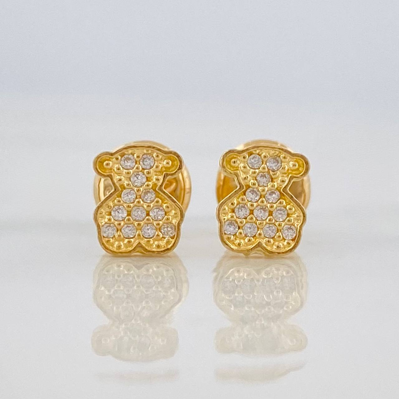 Stud Earrings Bear Ts 0.8g / in / 5.7mm Yellow Gold 18K