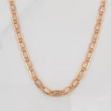Flat Mariner Chain 4.3g / 24 in / 2.81mm Two-Tone White Rose 18K