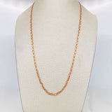 Flat Mariner Chain 4.3g / 24 in / 2.81mm Two-Tone White Rose 18K