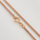 Cadena Franco 2.55g / 24 in / 1.4mm Dos Oros Blanco Rosa 18K