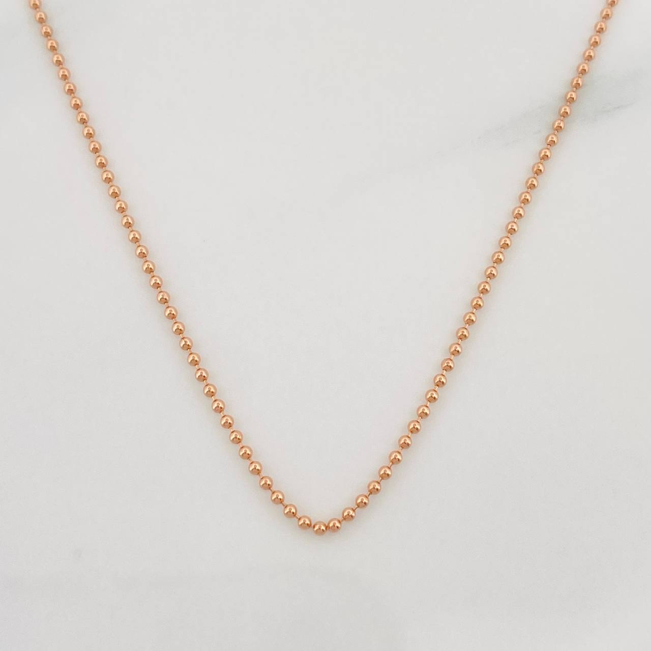 Mini Military Chain 2g / 20 in / 1mm Rose Gold 18K