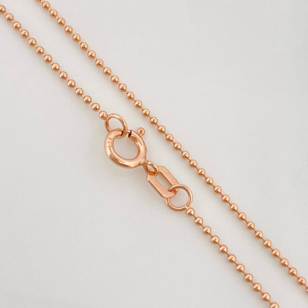 Cadena Mini Militar 2.35g / 24 in / 1mm Oro Rosa 18K