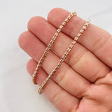 Ice Chain 12.6g / 22 in / 2.42mm Two-Tone White Rose 18K