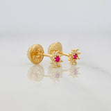 Flower Stud Earrings 0.5g / in / 4mm Yellow Gold 18K