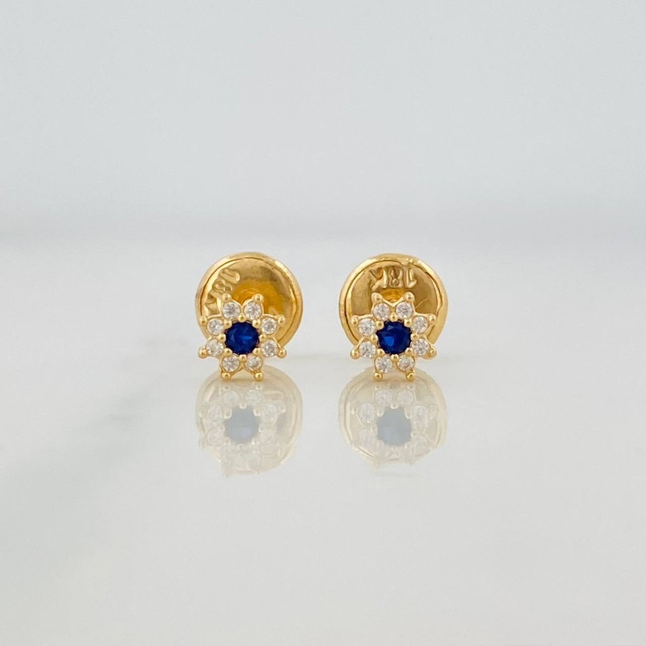Flower Stud Earrings 0.5g / in / 4mm Yellow Gold 18K