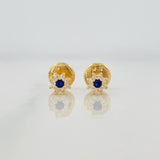 Flower Stud Earrings 0.5g / in / 4mm Yellow Gold 18K