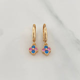 Hoop Earrings Flores 2.15g / 3/4 in 18K Yellow Gold