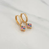 Hoop Earrings Flores 2.15g / 3/4 in 18K Yellow Gold