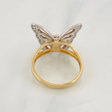 Butterfly Ring 4.7g / T7 1/4 Three-Tone Gold 18K