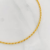Rope Bracelet 0.85g / 7 3/4 in / 1.43mm Yellow Gold 18K