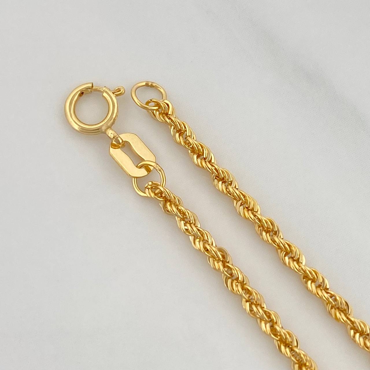Rope Bracelet 0.85g / 7 3/4 in / 1.43mm Yellow Gold 18K