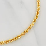 Rope Bracelet 2.75g / 7 in / 3.63mm Yellow Gold 18K