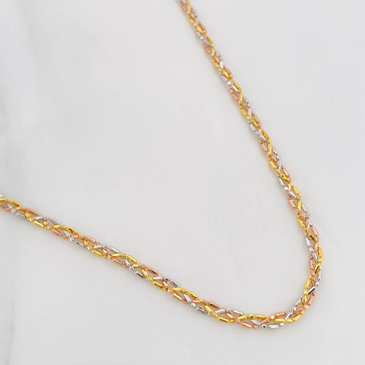 Cadena Morse 5.15g / 18 in / 2.46mm Tres Oros 18K