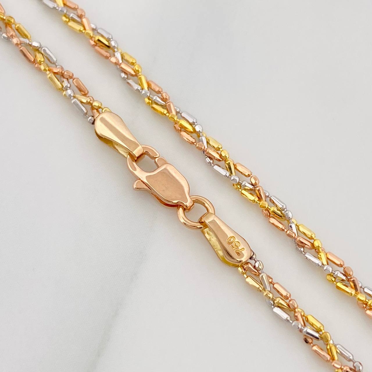 Cadena Morse 5.15g / 18 in / 2.46mm Tres Oros 18K
