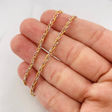 Cadena Morse 5.15g / 18 in / 2.46mm Tres Oros 18K