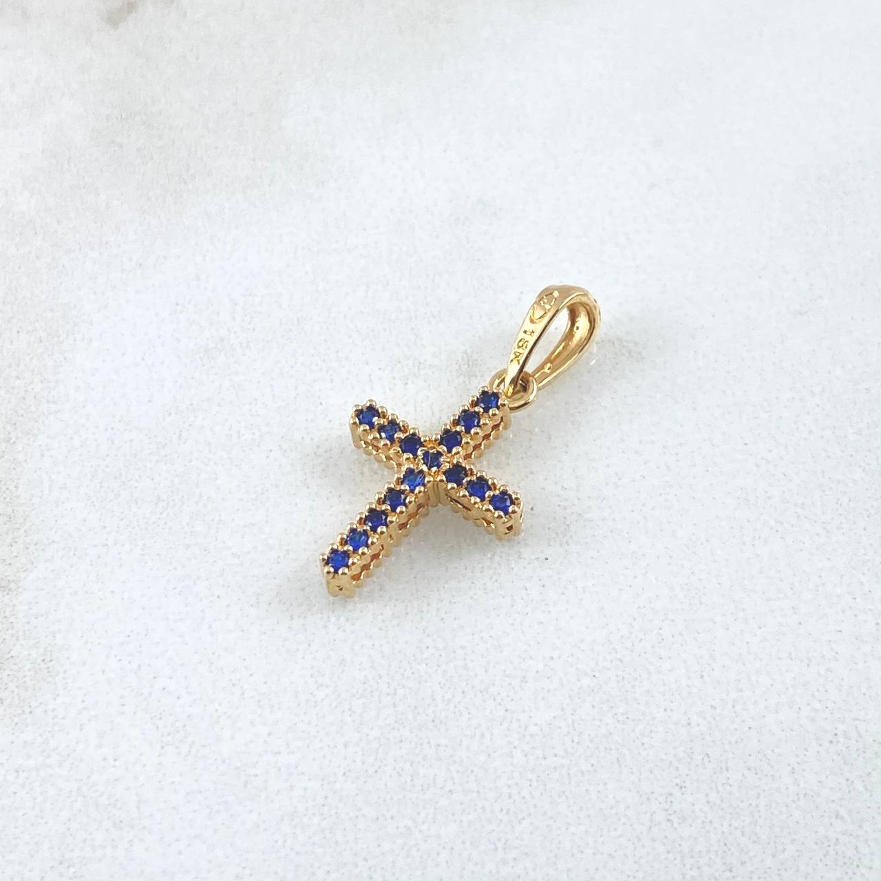 Pendant Dense Cross 1.3gr / 2.4cm (0.9in) / 18K Gold *