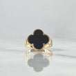 Treból Ring VCyA 3.8gr / T6 1/4 / 14.6mm Black Onyx Dotted Yellow Gold Special Nac. 18K