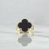 Treból Ring VCyA 3.8gr / T6 1/4 / 14.6mm Black Onyx Dotted Yellow Gold Special Nac. 18K