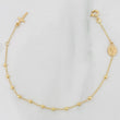 Bracelet Rosary Miraculous Virgin Cross 2.1g / 7 in / 3mm Yellow Gold 18K