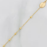 Chain Denario Miraculous Virgin Cross 2.25g / 18 in / 1.5mm Yellow Gold 18K