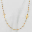 Denario Chain Miraculous Virgin Cross 2.85g / 18 in / 2.2mm Three Golds 18K