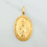 Pendant Virgen Milagrosa 3.2 g / 1 1/2 in Yellow Gold 18K