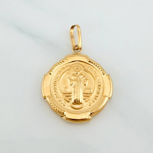 Dije San Benito 2.1 g / 1 1/4 in Oro Amarillo 18K