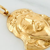 Pendant Face of Christ 2.5 g / 1 1/2 in 18K Yellow Gold