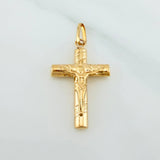 Dije Cruz Cristo 1.4 g / 1 1/4 in Oro Amarillo 18K