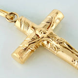 Pendant Cross Christ 1.3 g / 1 1/4 in 18K Yellow Gold