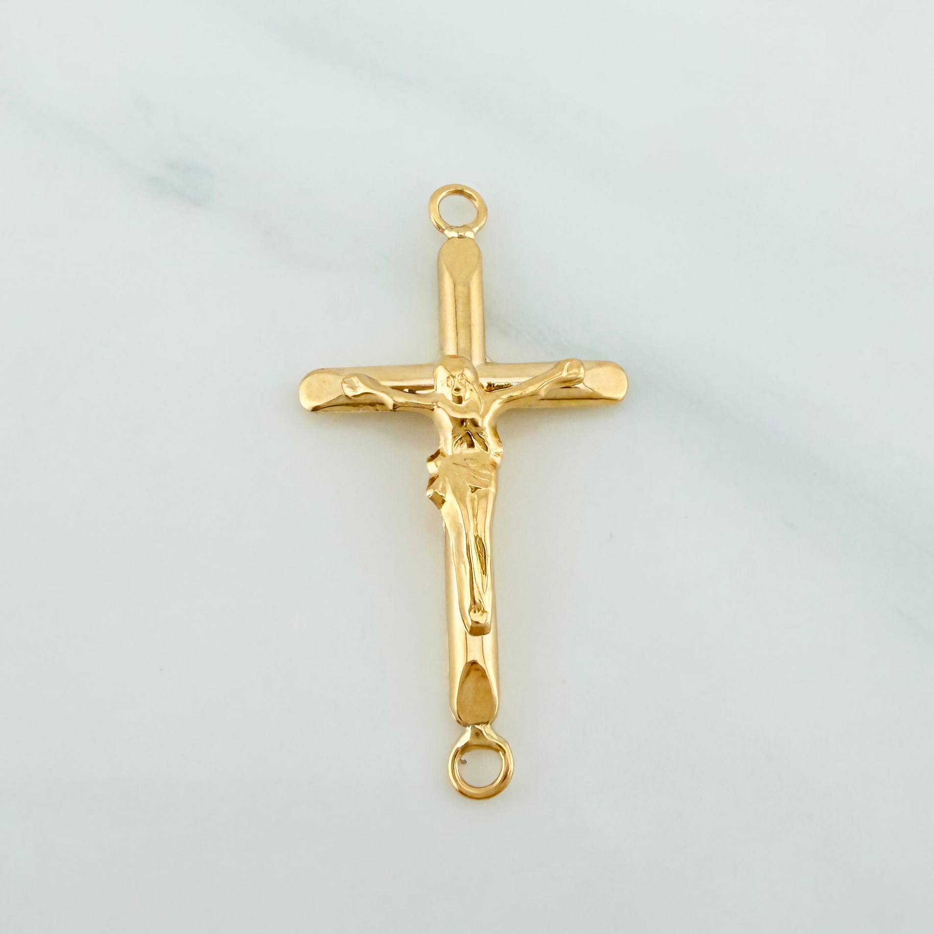 Herraje Cruz Cristo 0.85 g / 1 1/4 in Oro Amarillo 18K
