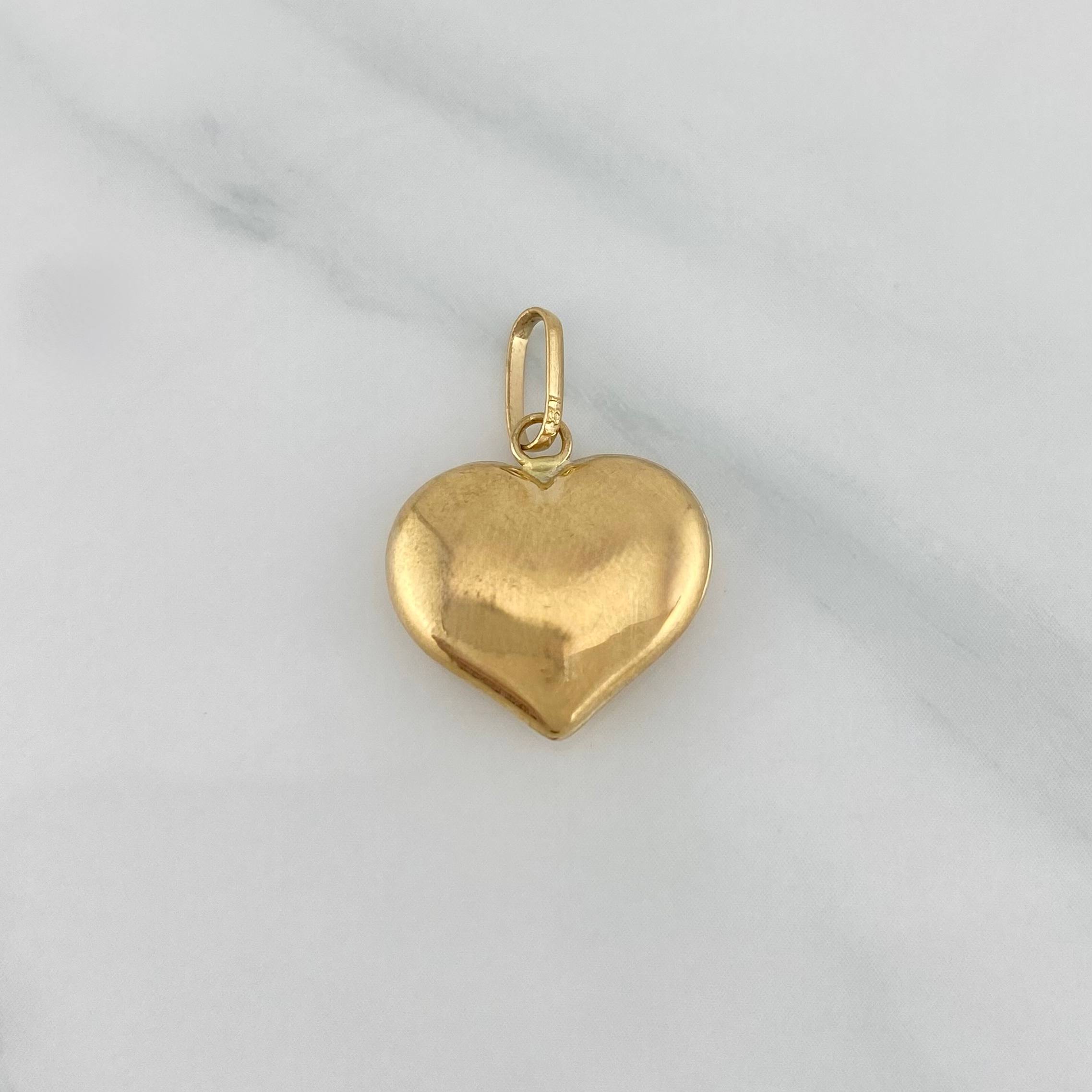 Dije Corazon Soplado 1.15 g / 3/4 in Oro Amarillo 18K