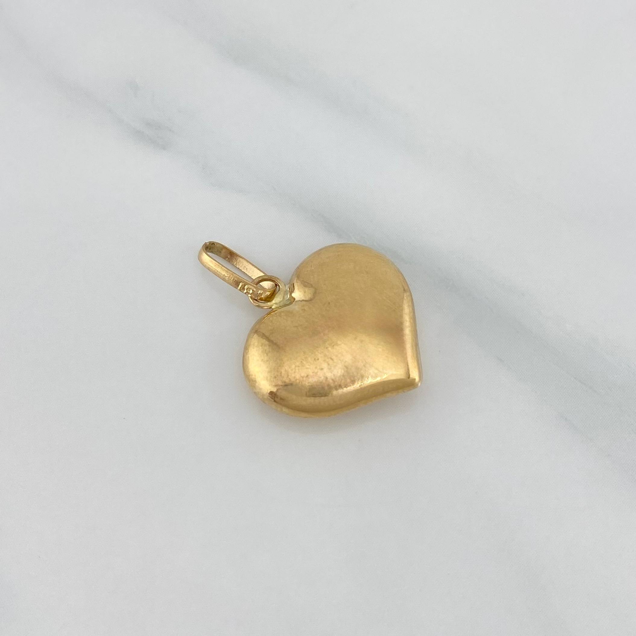 Dije Corazon Soplado 1.15 g / 3/4 in Oro Amarillo 18K
