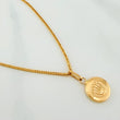 Set Cadena Franco + Dije Corona / 2,6gr / 23 1/2 in Oro Amarillo 18K