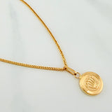 Franco Chain Set + Crown Pendant / 2.65gr / 23 1/2 in 18K Yellow Gold