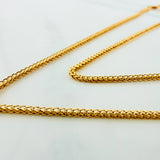 Franco Chain Set + Crown Pendant / 2.65gr / 23 1/2 in 18K Yellow Gold