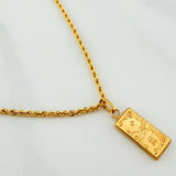 Rope Chain Set + One Dollar Pendant / 2.8gr / 23 3/4 in Yellow Gold 18K