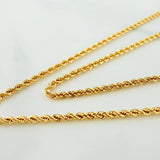 Rope Chain Set + One Dollar Pendant / 3.55gr / 23 3/4 in 18K Yellow Gold