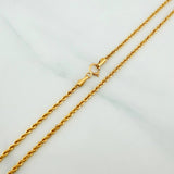 Rope Chain Set + One Dollar Pendant / 2.8gr / 23 3/4 in Yellow Gold 18K