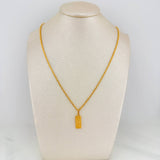 Rope Chain Set + One Dollar Pendant / 2.8gr / 23 3/4 in Yellow Gold 18K