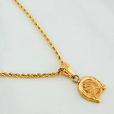 Set Cadena Lazo + Dije Herradura Caballo / 2,95gr / 23 3/4 in Oro Amarillo 18K
