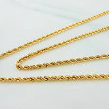 Set Cadena Lazo + Dije Herradura Caballo / 3,6gr / 23 3/4 in Oro Amarillo 18K