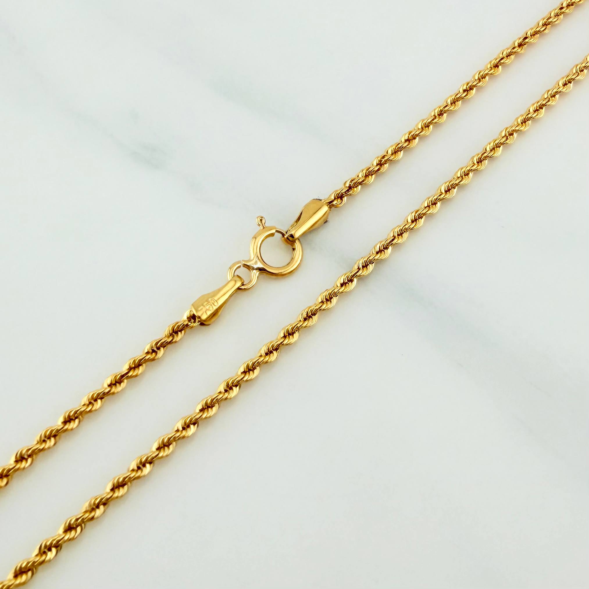 Set Cadena Lazo + Dije Herradura Caballo / 2,95gr / 23 3/4 in Oro Amarillo 18K