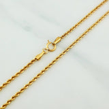 Set Cadena Lazo + Dije Herradura Caballo / 3,6gr / 23 3/4 in Oro Amarillo 18K
