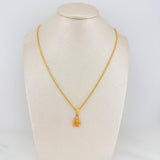 Set Cadena Lazo + Dije Herradura Caballo / 3,6gr / 23 3/4 in Oro Amarillo 18K