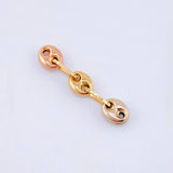 Herraje Retazo GC 3 Eslabones 0.3gr / 3/4 in / 4.2mm Tres Oros 18K