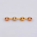 Herraje Retazo GC 4 Eslabones 0.35gr / 1 in / 4.2mm Tres Oros 18K ©