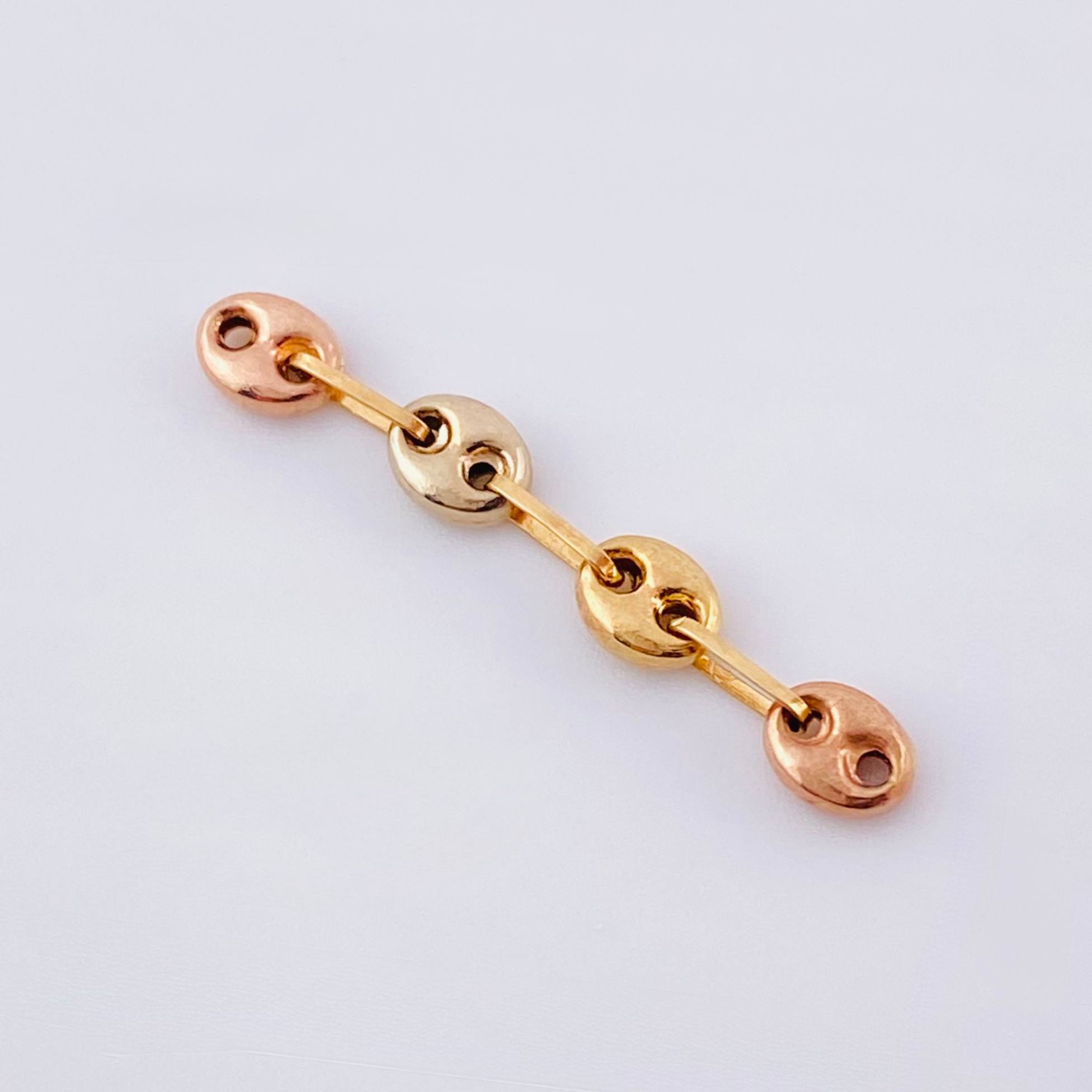 Herraje Retazo GC 4 Eslabones 0.35gr / 1 in / 4.2mm Tres Oros 18K ©