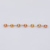 Charm Retazo GC 7 Links 0.74gr / 2 1/4 in / 4.2mm Three Golds 18K